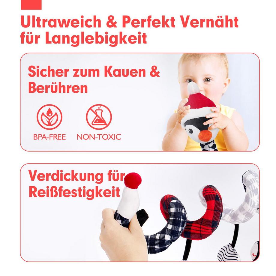 Activity-board  Kinderwagenspielzeug Kinderwagenkette Babyspielzeug Autositzspielzeug Für den Autositz des Babys 