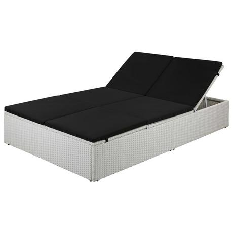 VidaXL Chaise longue rotin synthétique  