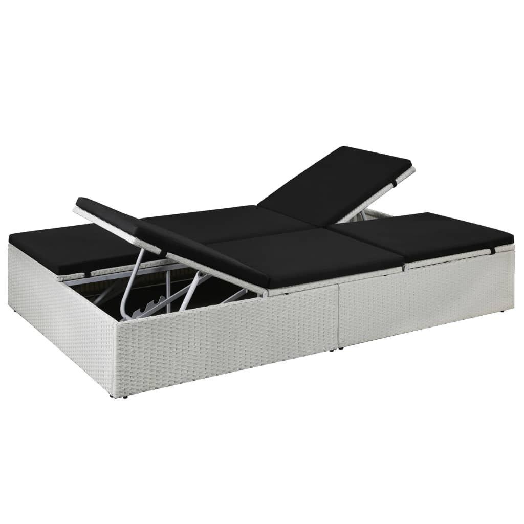 VidaXL Chaise longue rotin synthétique  