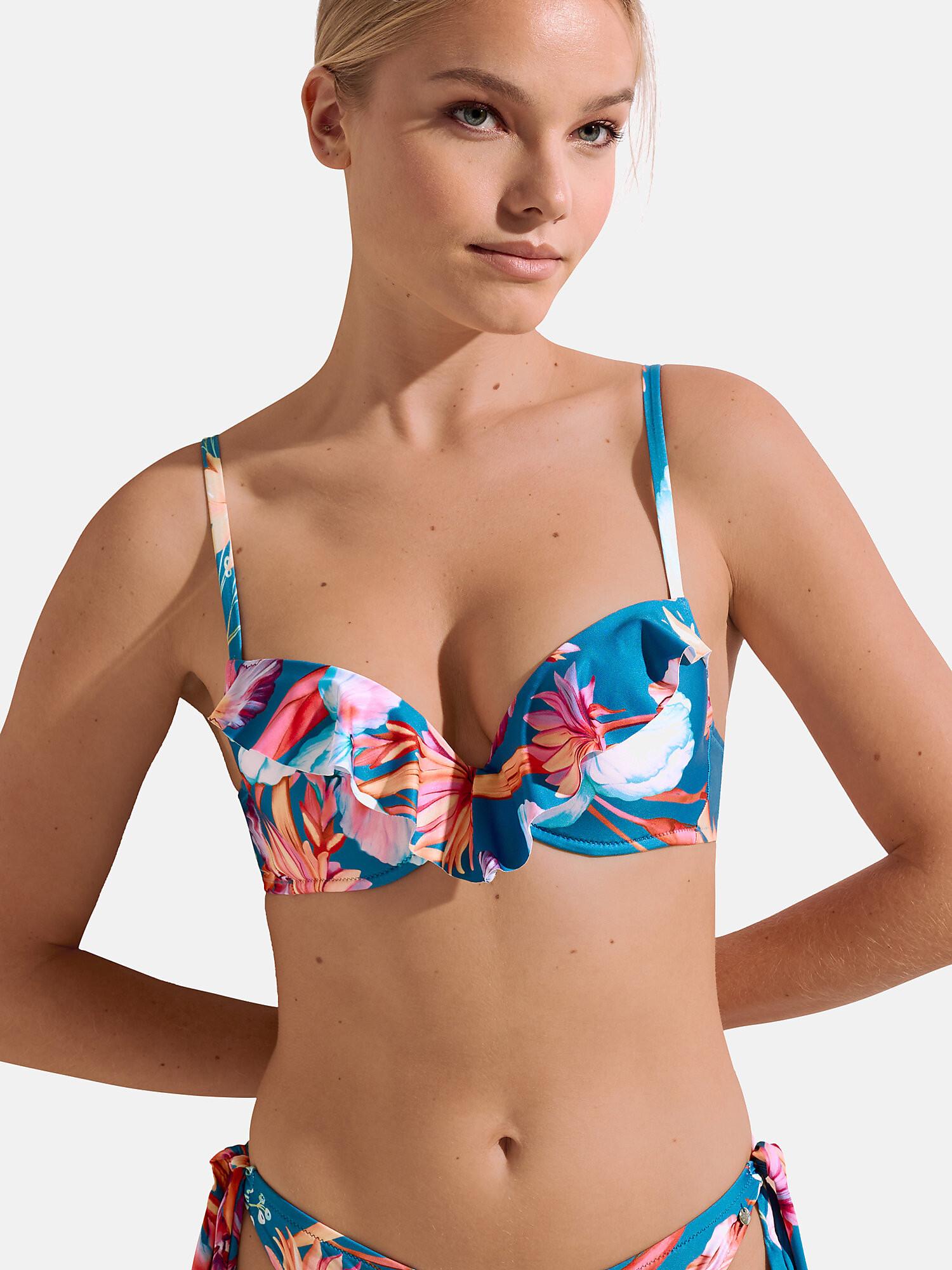 Image of Push-up-badeanzug-oberteil Mit Mehreren Positionen Rimini Damen Blau B/40