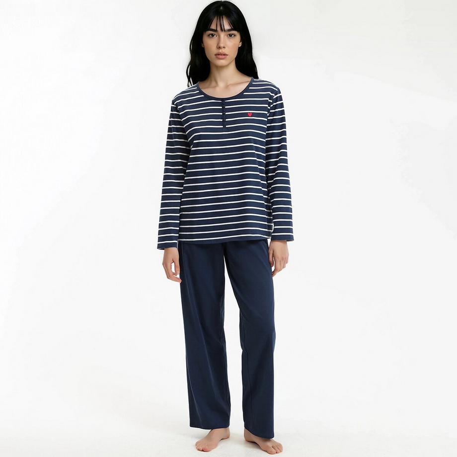 La Redoute Collections Pyjama aus Baumwoll Jersey  