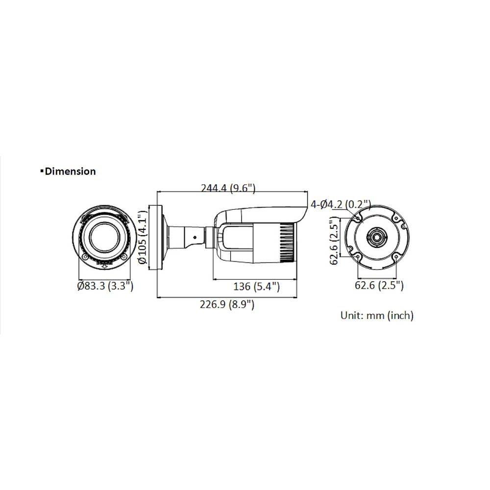 HIKVISION  Caméra de surveillance 4 MP Bullet 