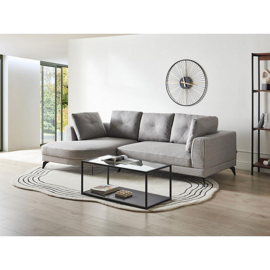 Beliani Ecksofa aus Kunstleinen Minimalistisch MARUM  