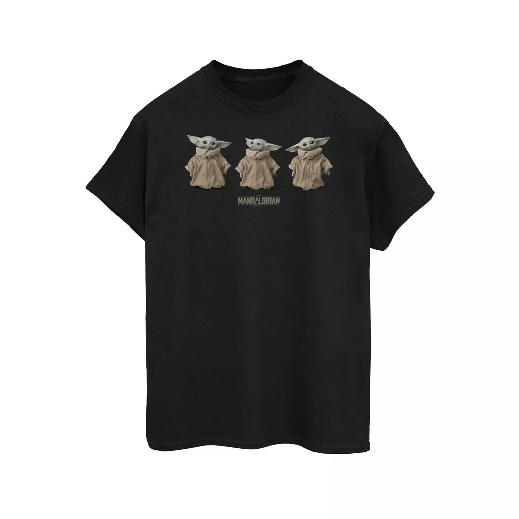 STAR WARS - The Mandalorian Child TShirt, für Damen, Schwarz, Größe S