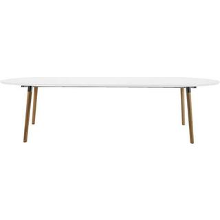 mutoni Table à manger ovale rétro blanc  