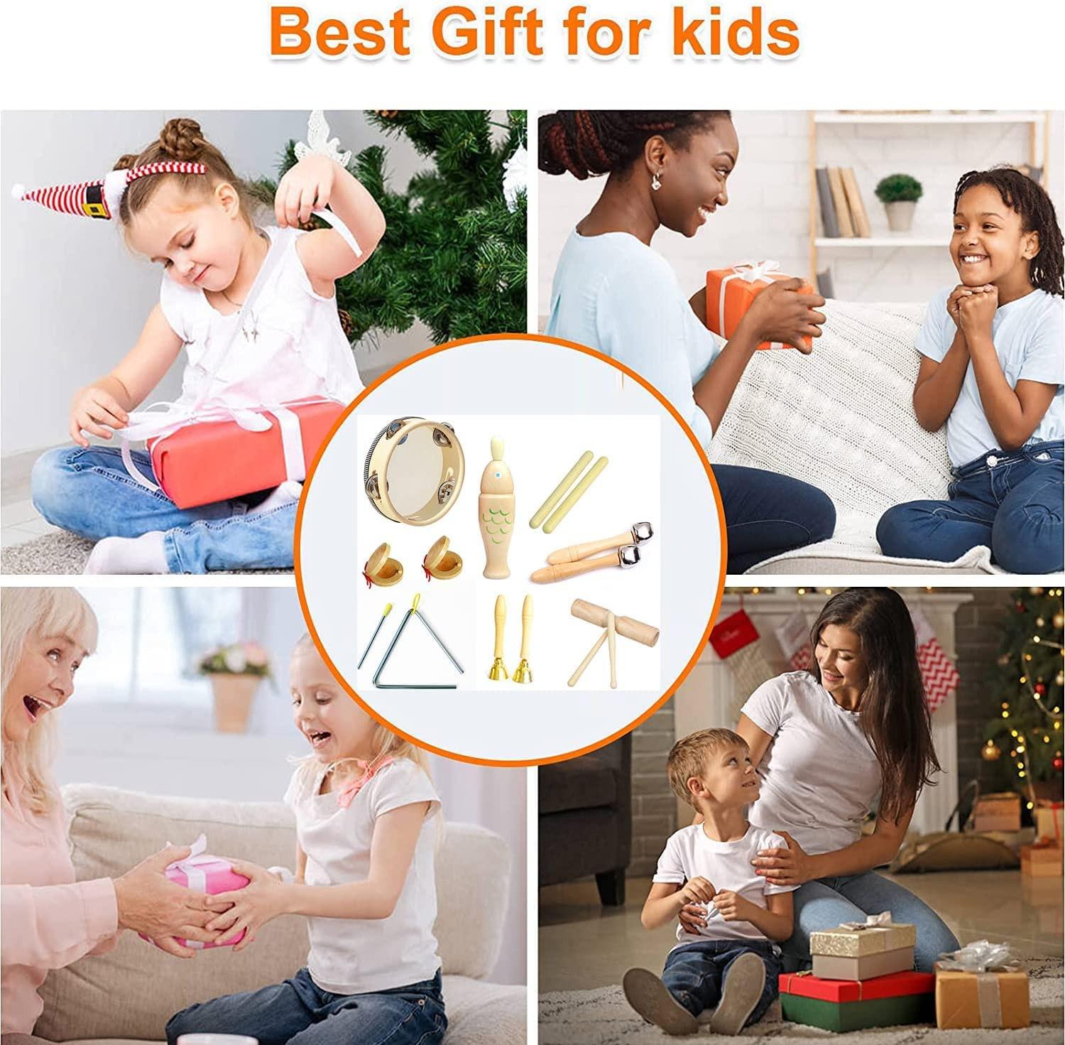 Activity-board  Set d'instruments de musique pour enfants, set de percussions en bois Schlagwerk Rhythm 