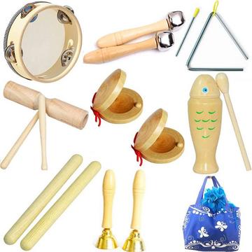 Set d'instruments de musique pour enfants, set de percussions en bois Schlagwerk Rhythm