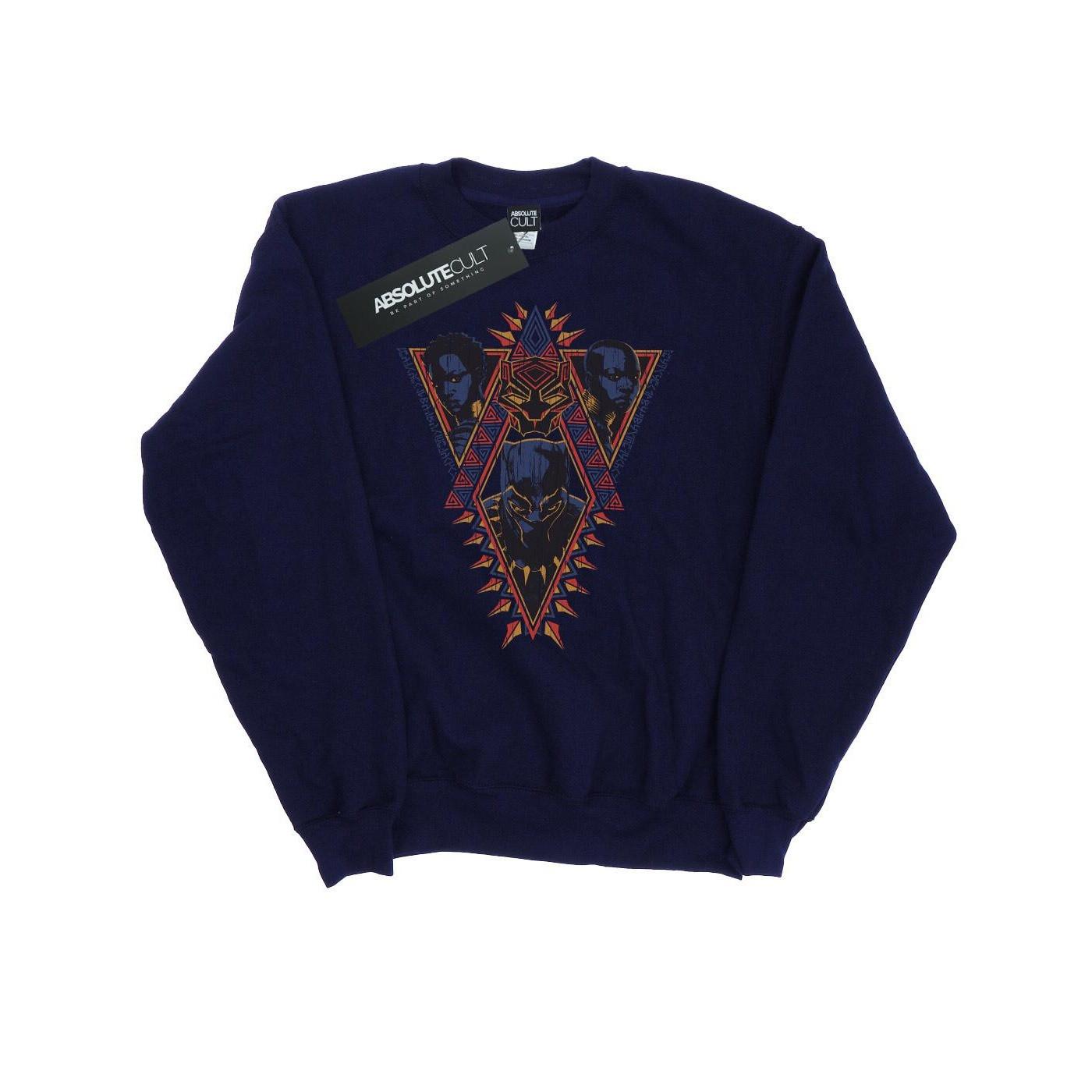 Image of Black Panther Tribal Heads Sweatshirt Damen Marine S
