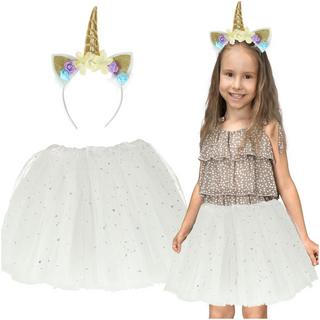 Pricenet  Costume carnevale unicorno fascia + gonna bianca 3-6 anni 