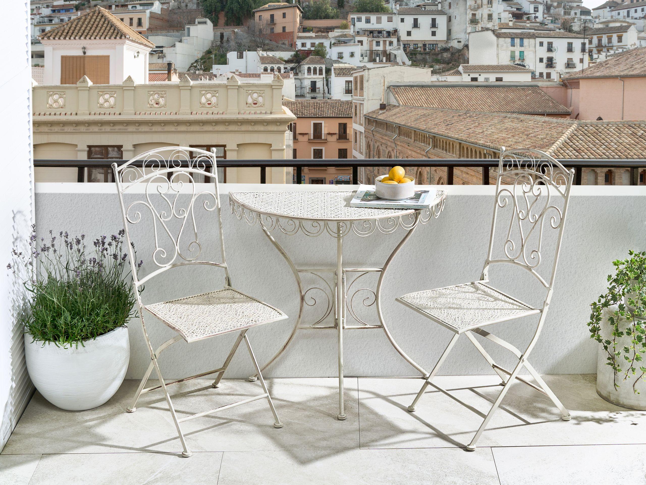 Beliani Table bistrot en Métal Rétro JUINA  