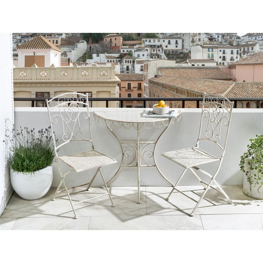 Beliani Outdoor Bistrotisch aus Eisen Retro JUINA  