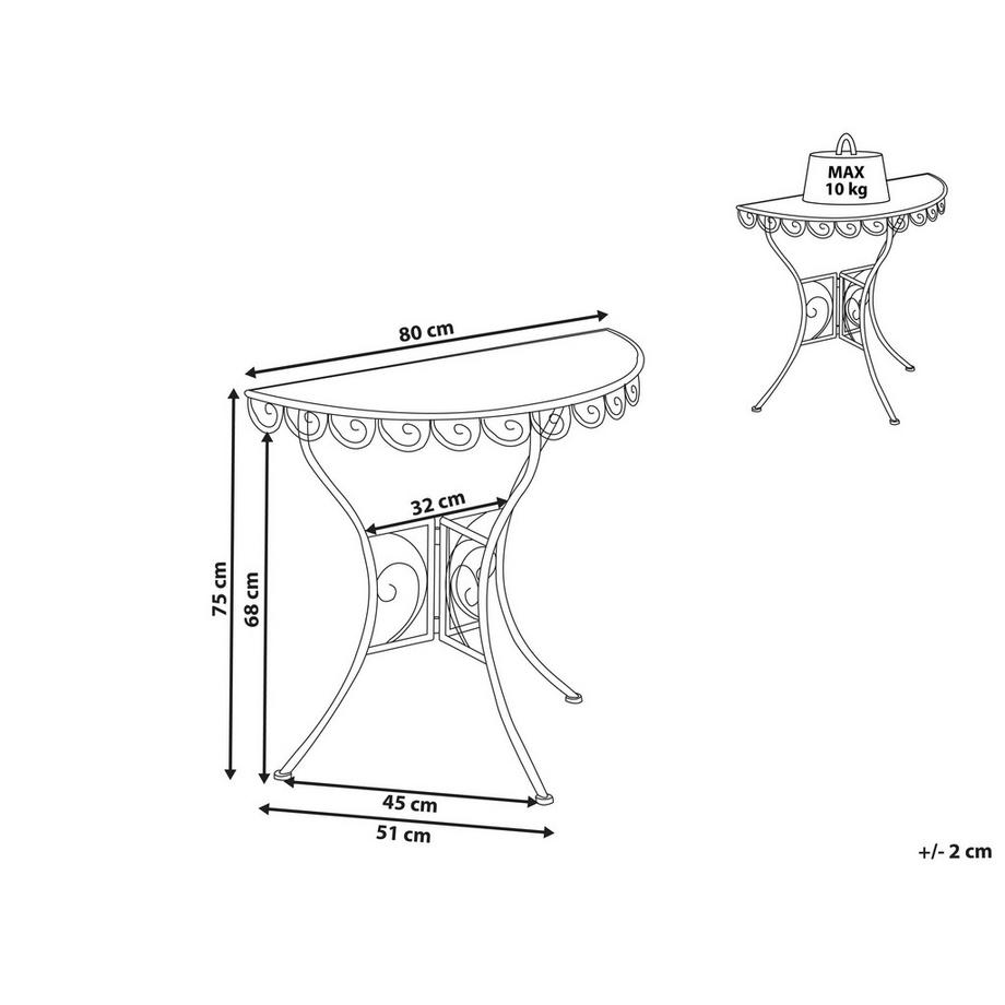 Beliani Outdoor Bistrotisch aus Eisen Retro JUINA  