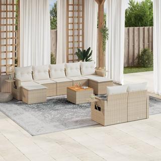 VidaXL set divano da giardino Polirattan  