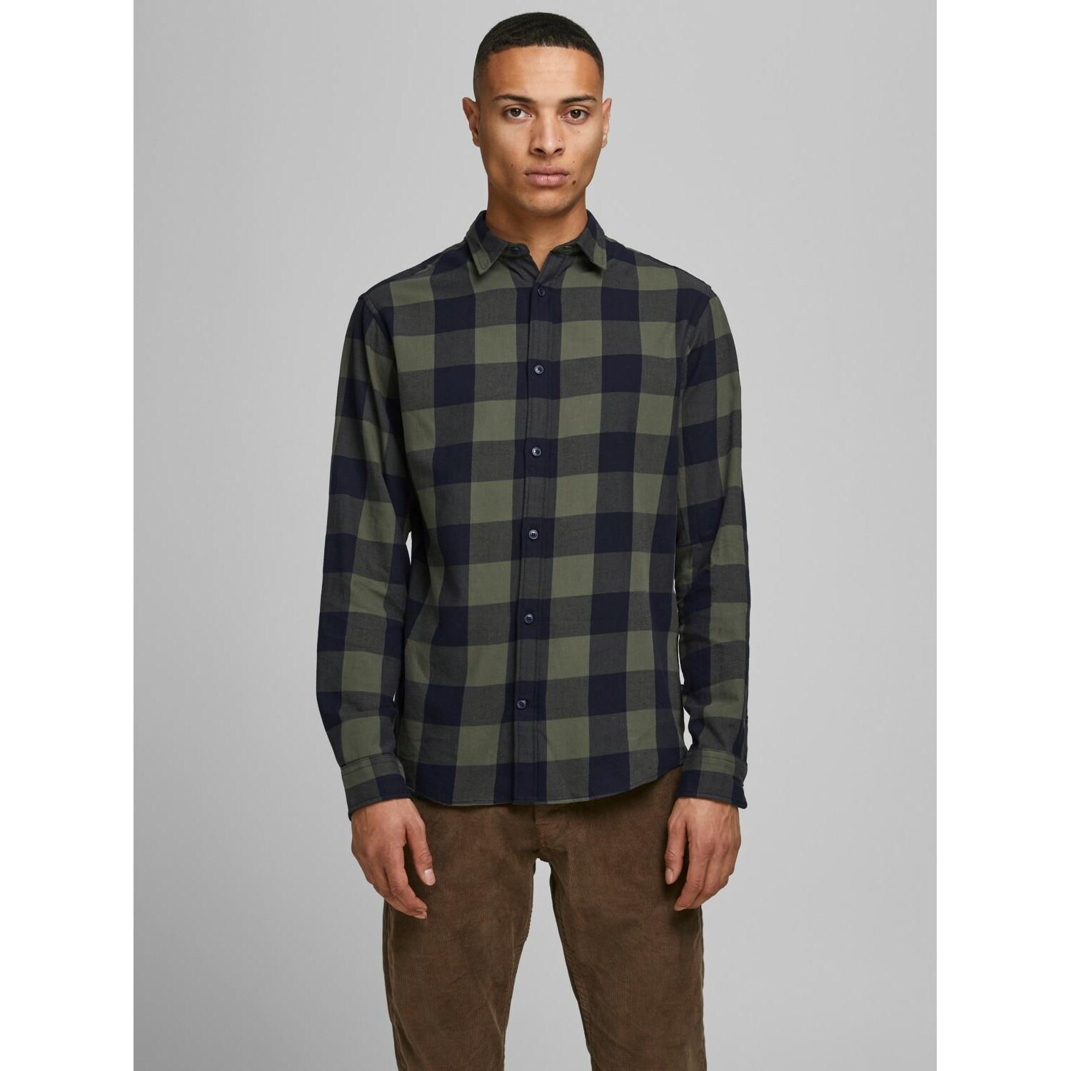JACK & JONES Camicia Egingham Twill a Quadri  