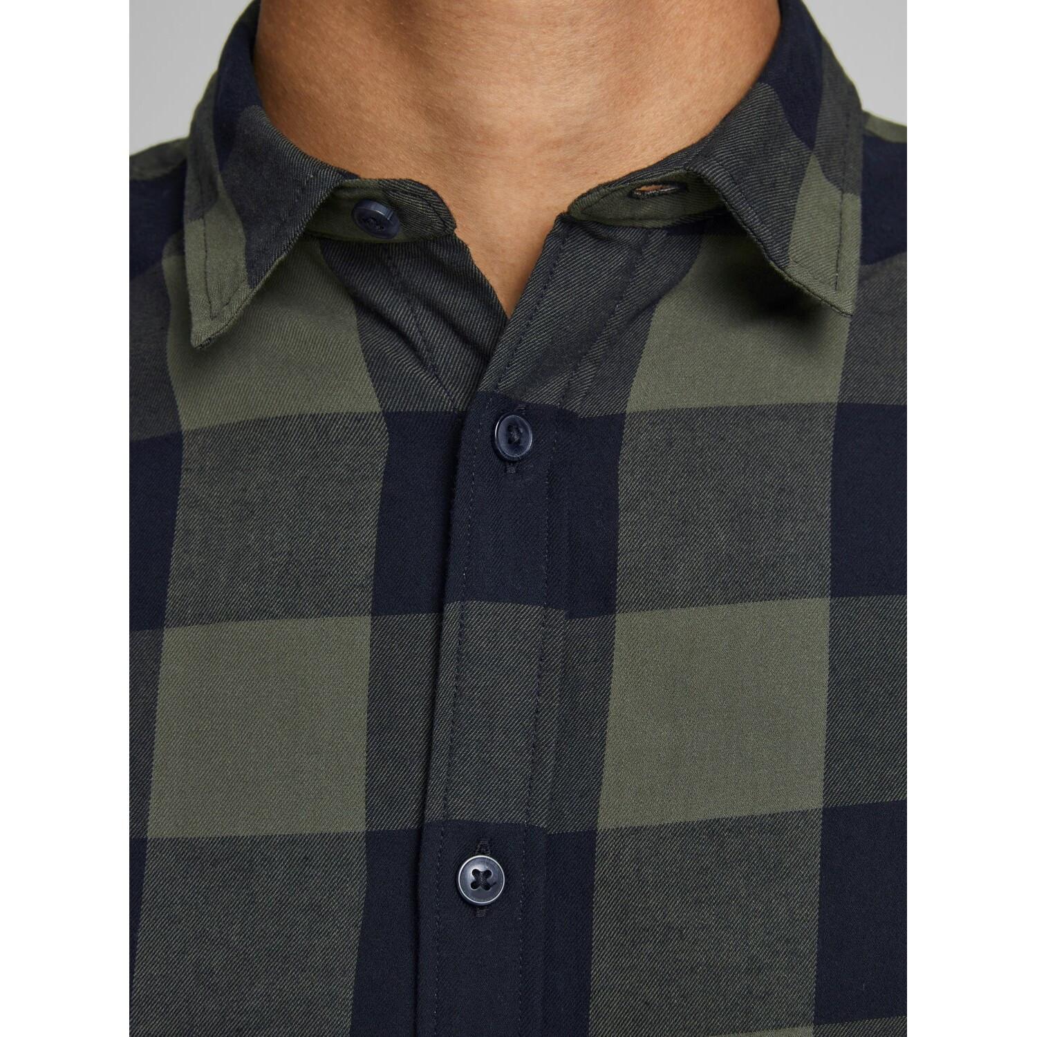 JACK & JONES Camicia Egingham Twill a Quadri  