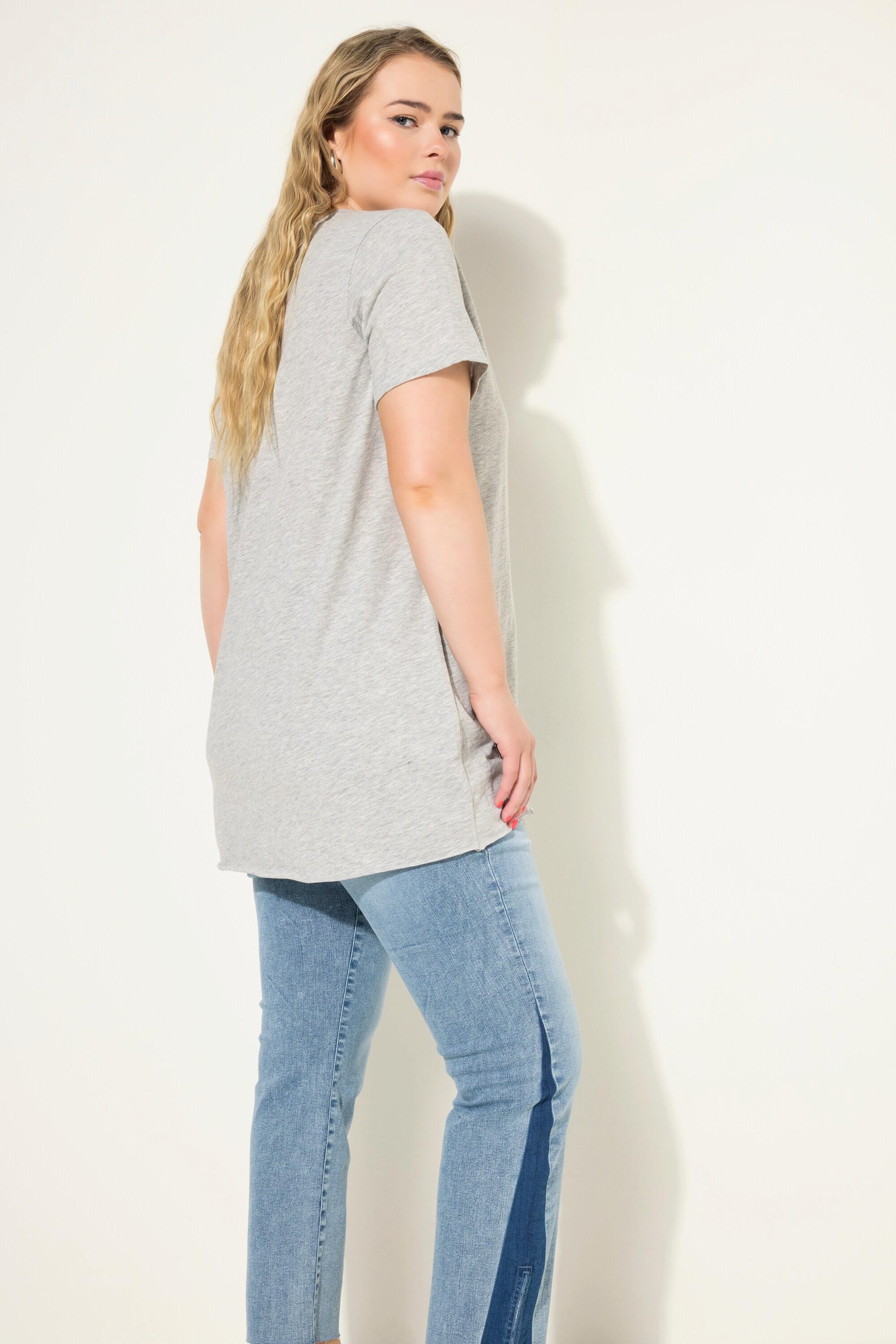 Studio Untold  T-Shirt, Wide Classic Fit, V-Ausschnitt, Halbarm 