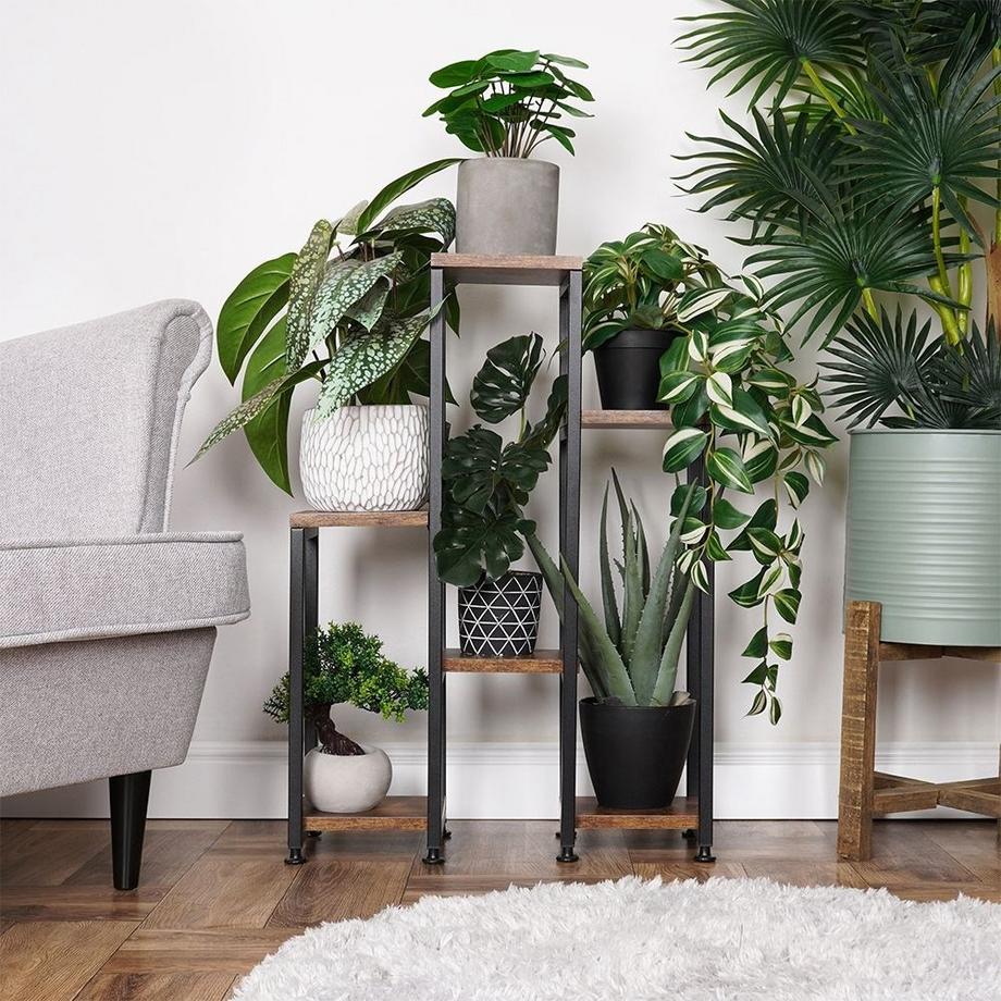 B2X  Metall-Blumenständer mit 6 Ebenen im Industriestil 