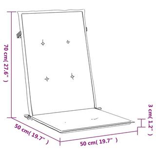 VidaXL cuscino per sedia con schienale alto Tessuto  