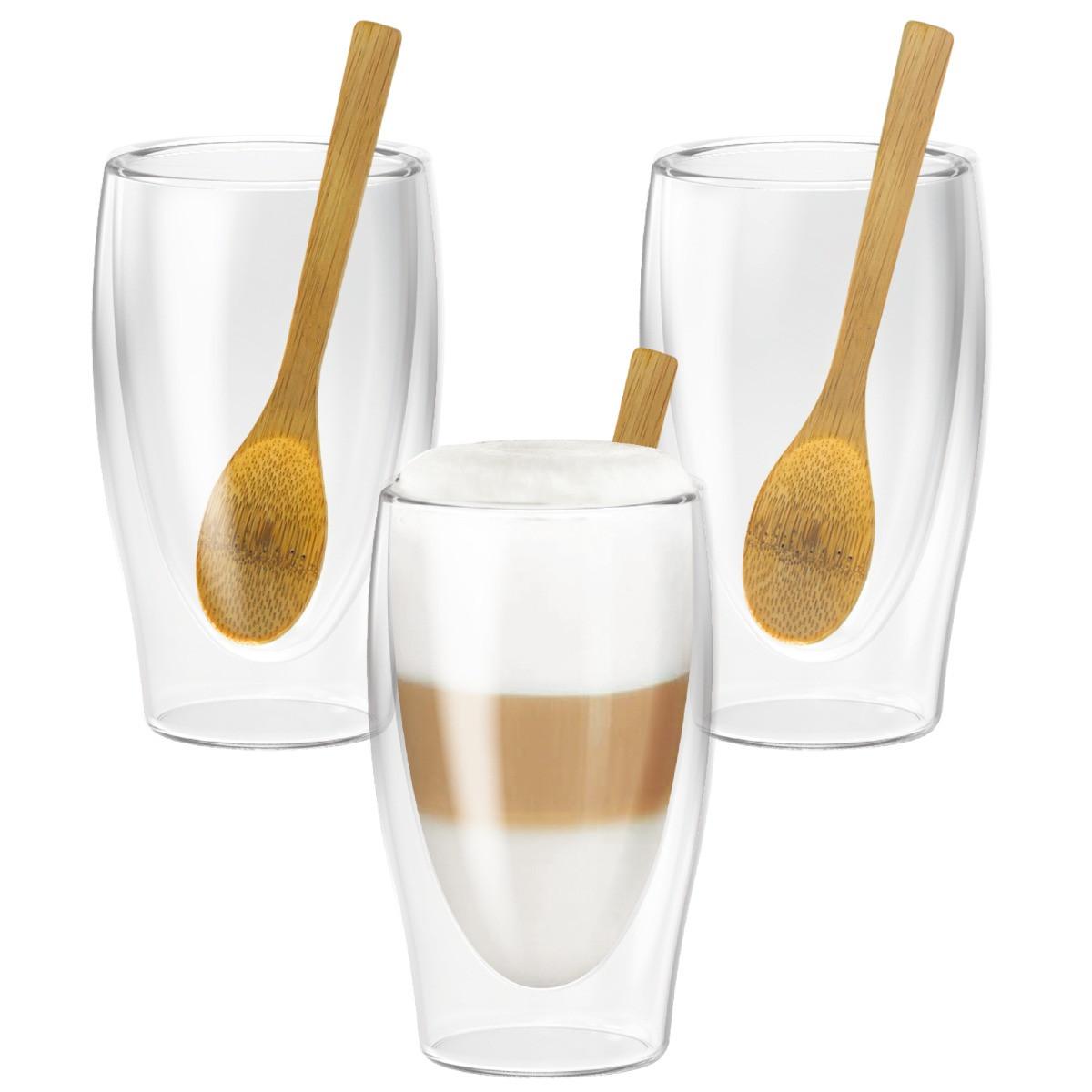 Nuts Innovations Doppelwandgläser Latte 3er Set  