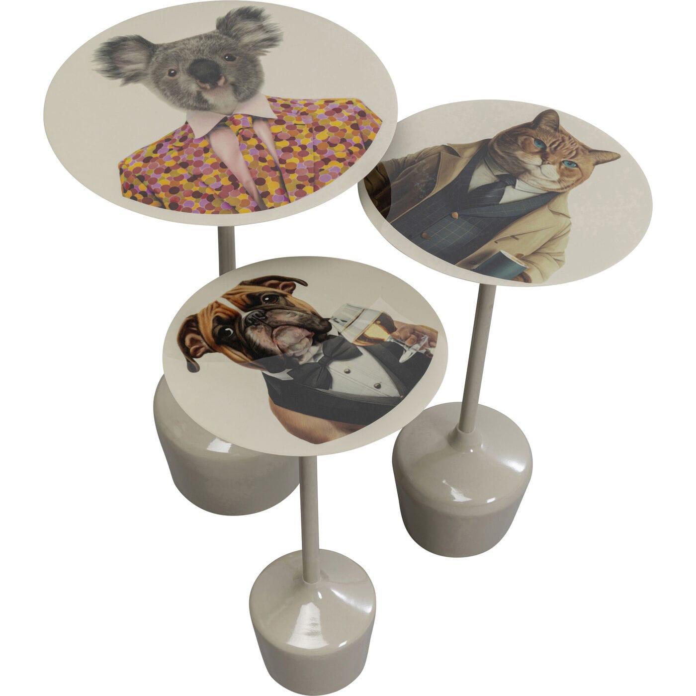 KARE Design Tavolino Business Animal (set di 3)  