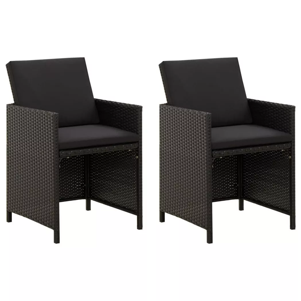 VidaXL - Chaise de jardin rotin synthétique, One Size, Noir