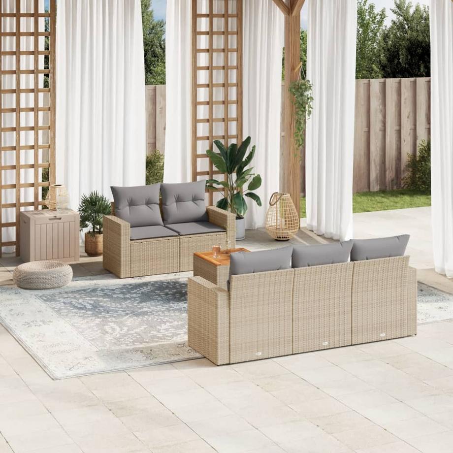 VidaXL Ensemble de canapés de jardin rotin synthétique  