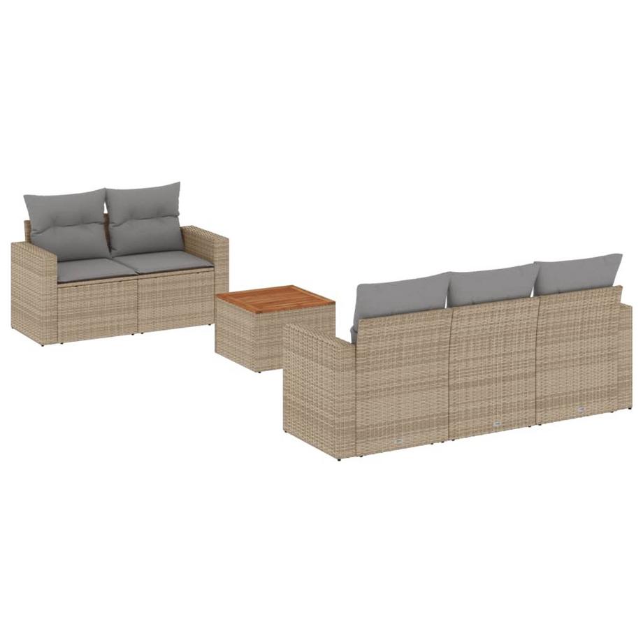 Ensemble de canapés de jardin rotin synthétique