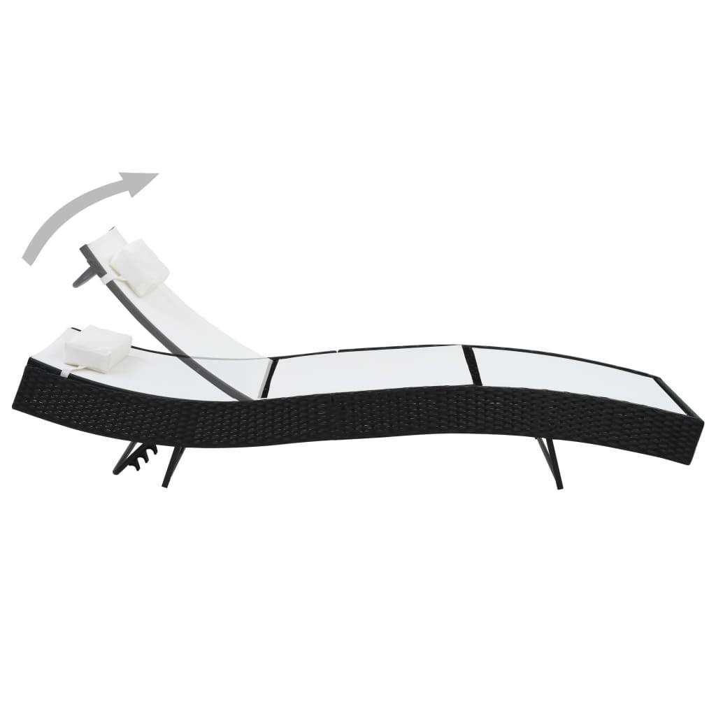 VidaXL Chaise longue rotin synthétique  