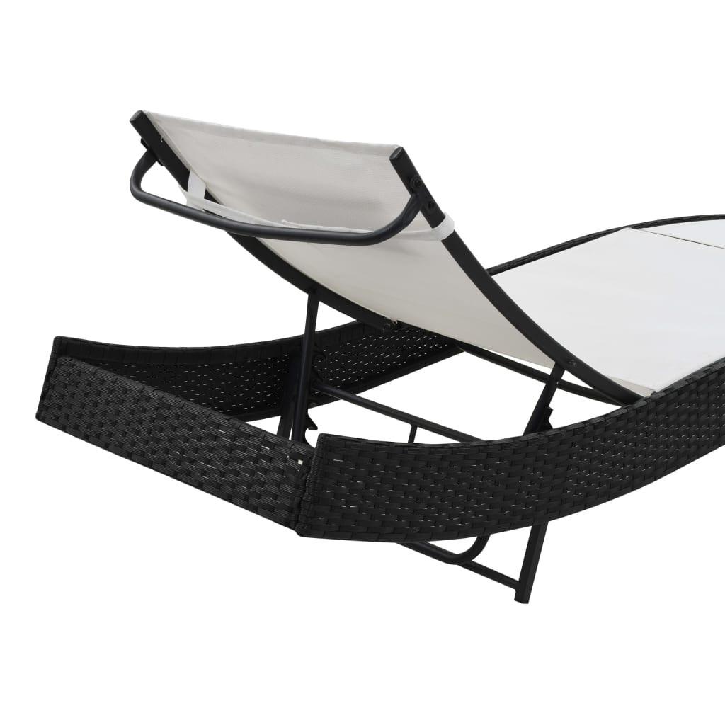 VidaXL Chaise longue rotin synthétique  