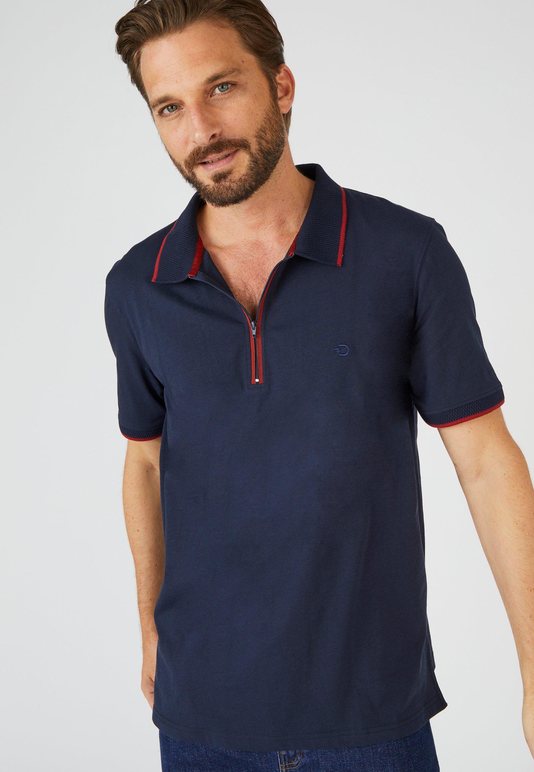 Image of Poloshirt Mit Reißverschlusskragen, Climatyl. Unisex Marine S