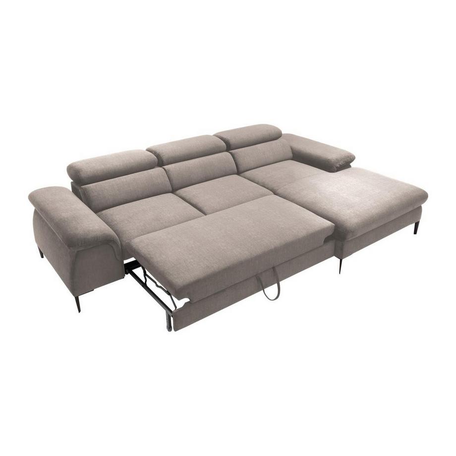 PASCAL MORABITO Ecksofa mit Schlaffunktion - Ecke rechts - Samt - Taupe - SEPINA von Pascal Morabito  