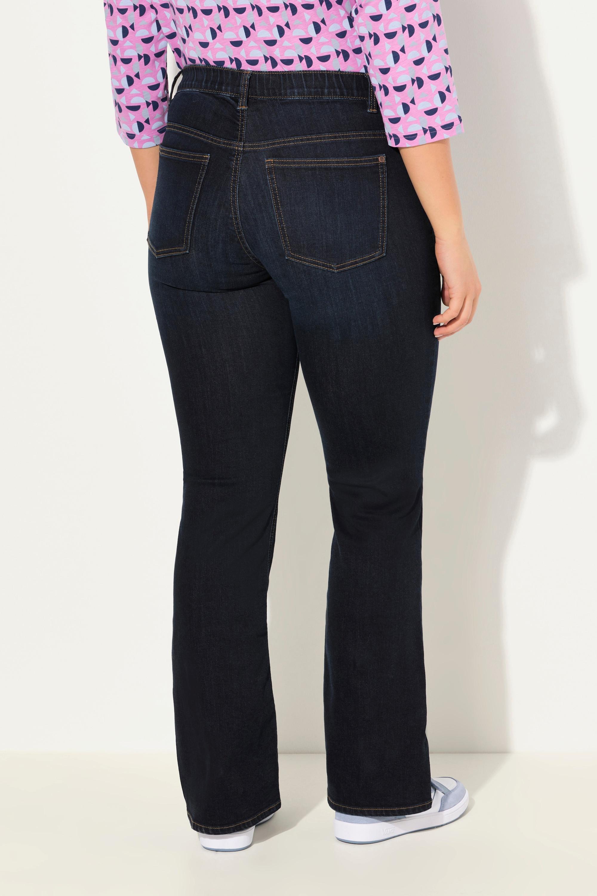 Ulla Popken  Jean Marie Bootcut, coupe 5 poches, jambe large 