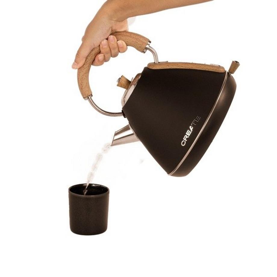 CREATE CREATE Retro bollitore elettrico 1,7 L 2200 W Nero  