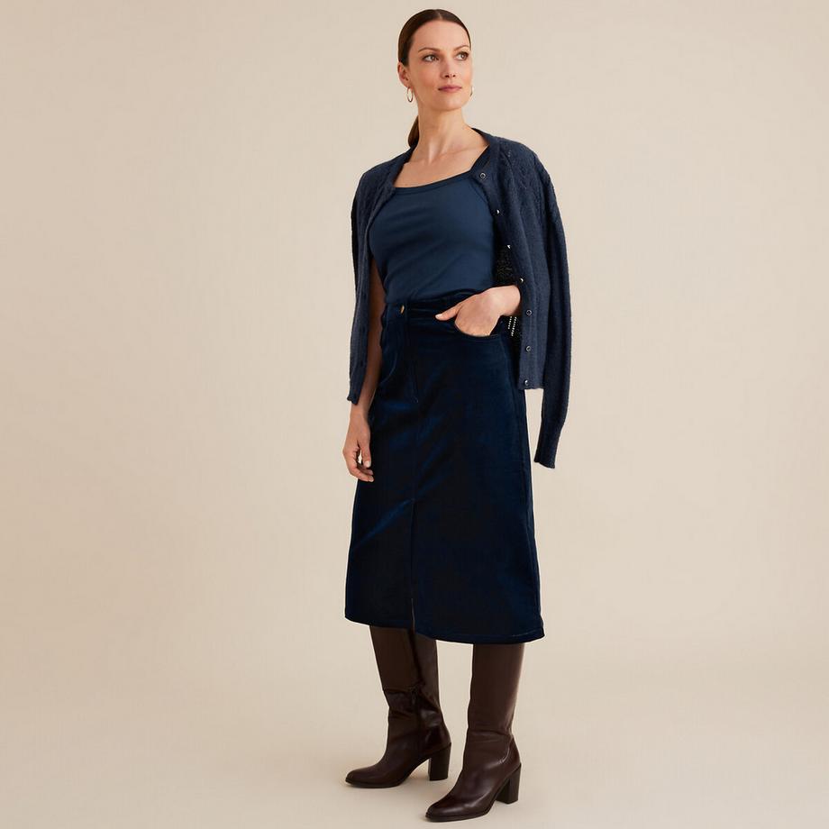 La Redoute Collections Top a costine senza maniche scollo rotondo  