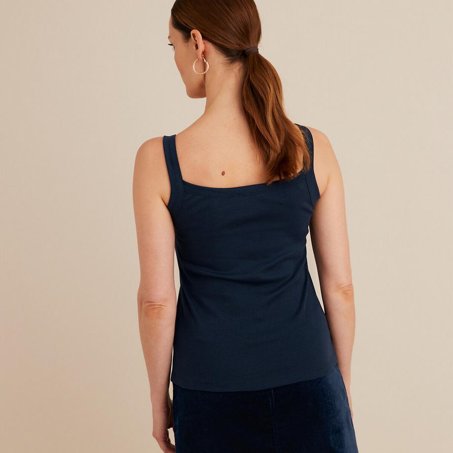 La Redoute Collections Top a costine senza maniche scollo rotondo  