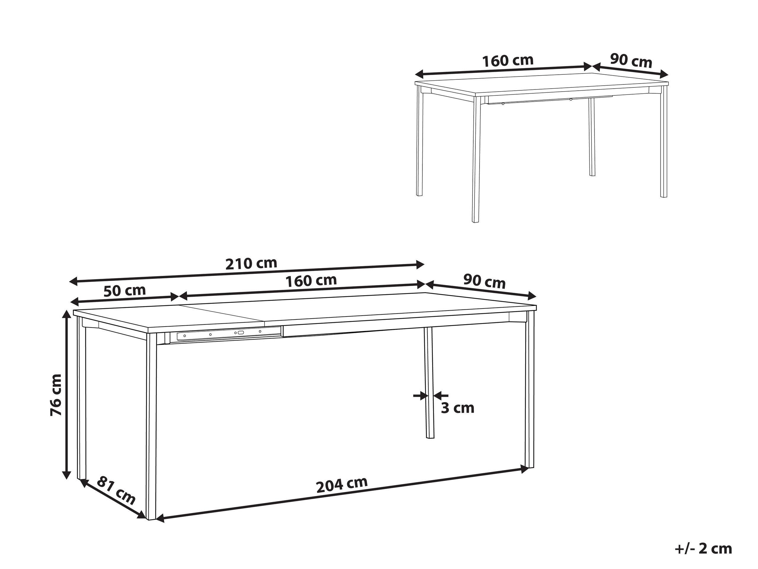 Beliani Table de repas en MDF Industriel AVIS  