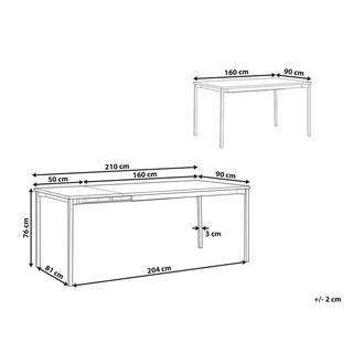 Beliani Table de repas en MDF Industriel AVIS  