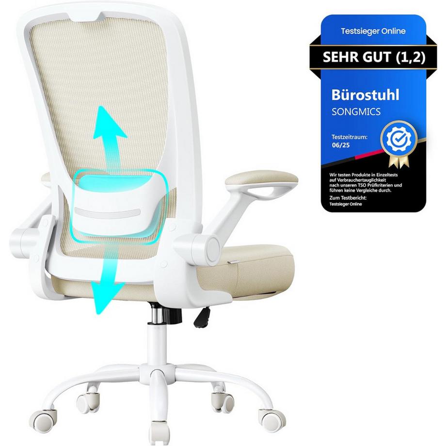 Songmics Chaise de bureau pivotante Réglable en hauteur  