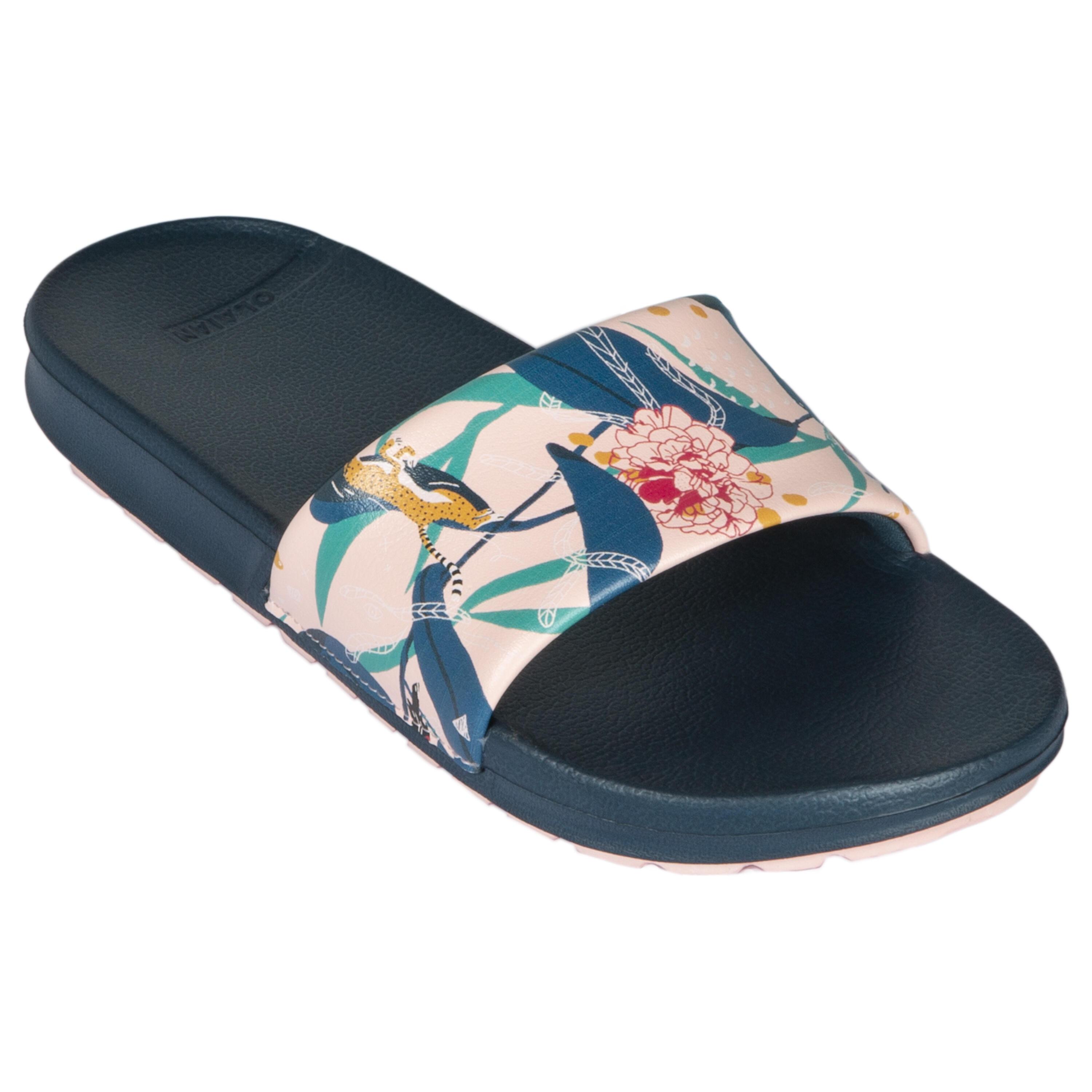 Image of Badeschlappen - Badelatschen Slap 550 Peony Unisex Blau Bedruckt 31/32