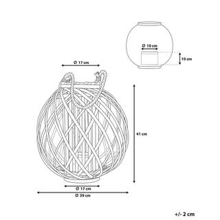 Beliani  Laterne aus Weidenholz Rustikal SAMOA 