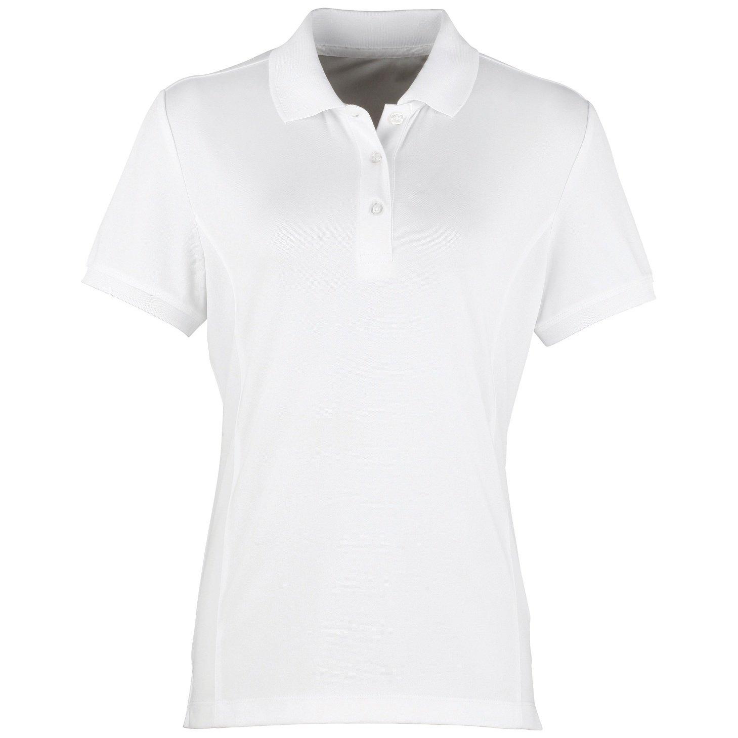 Image of Coolchecker Piqué Poloshirt Polohemd, Kurzarm Damen Weiss M