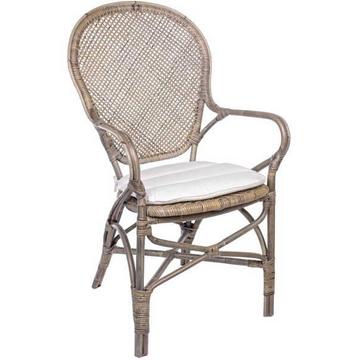 Fauteuil de jardin avec accoudoirs Edelina nature