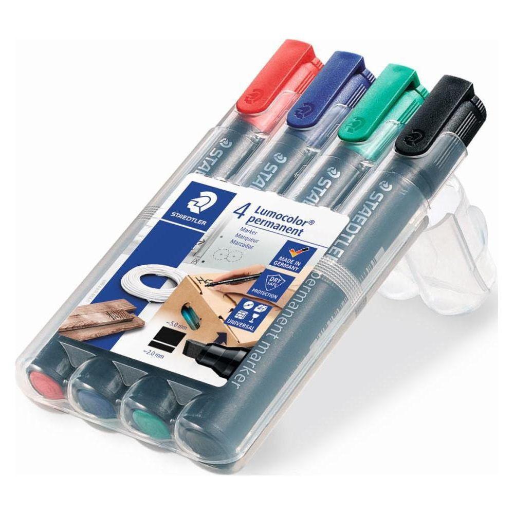 Image of Permanent-Marker Lumocolor 350 4er-Set, permanent Rot Bunt