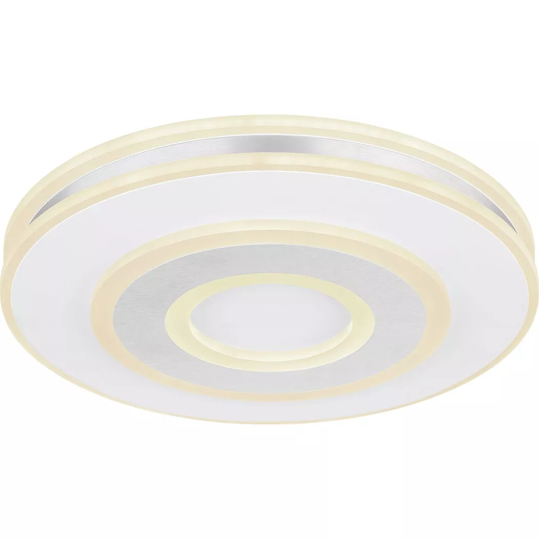 mutoni – Deckenleuchte Maru Metall weiss LED 42x42x7, One Size, Weiss