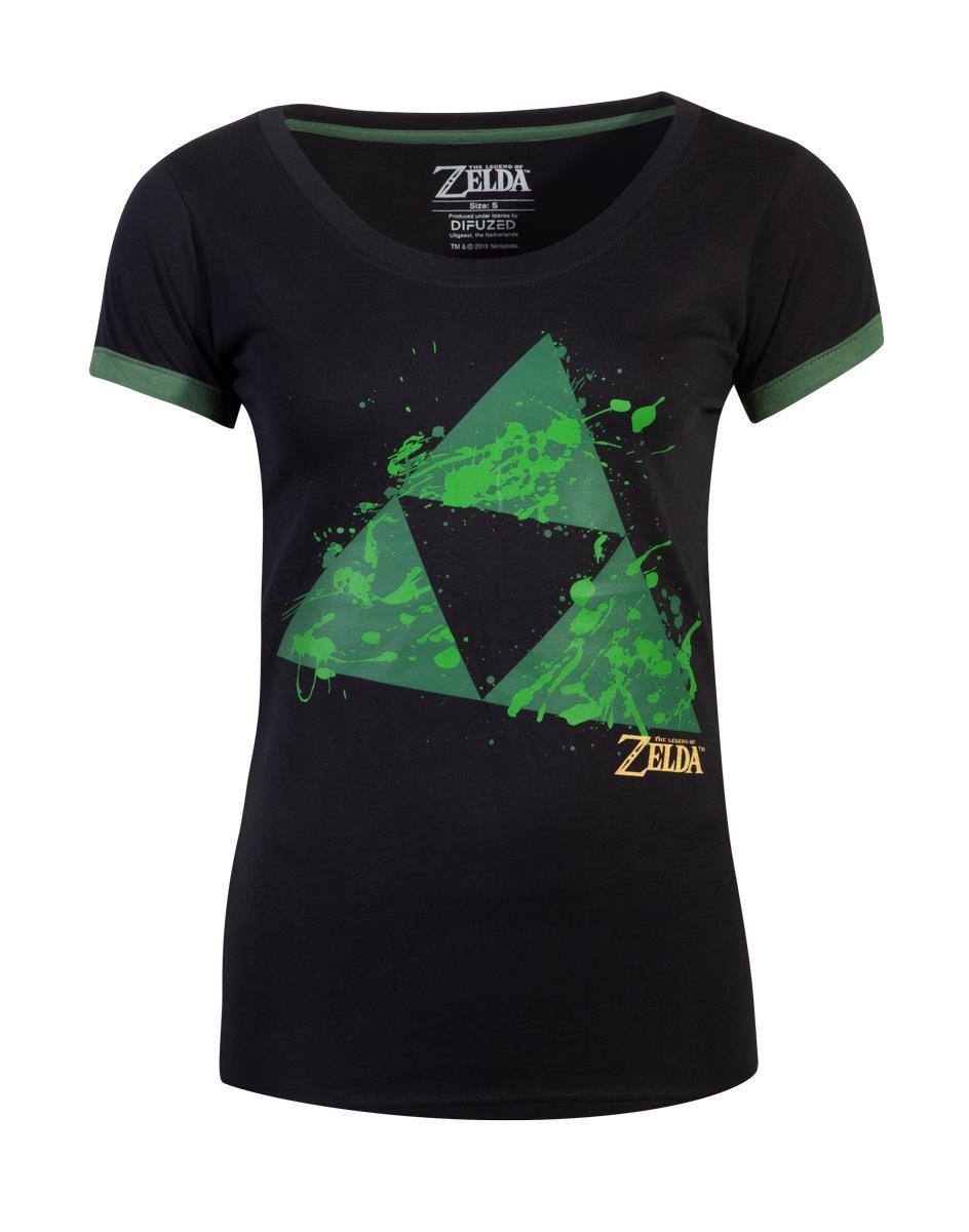 Image of T-shirt - Zelda - Triforce Splatter Damen M