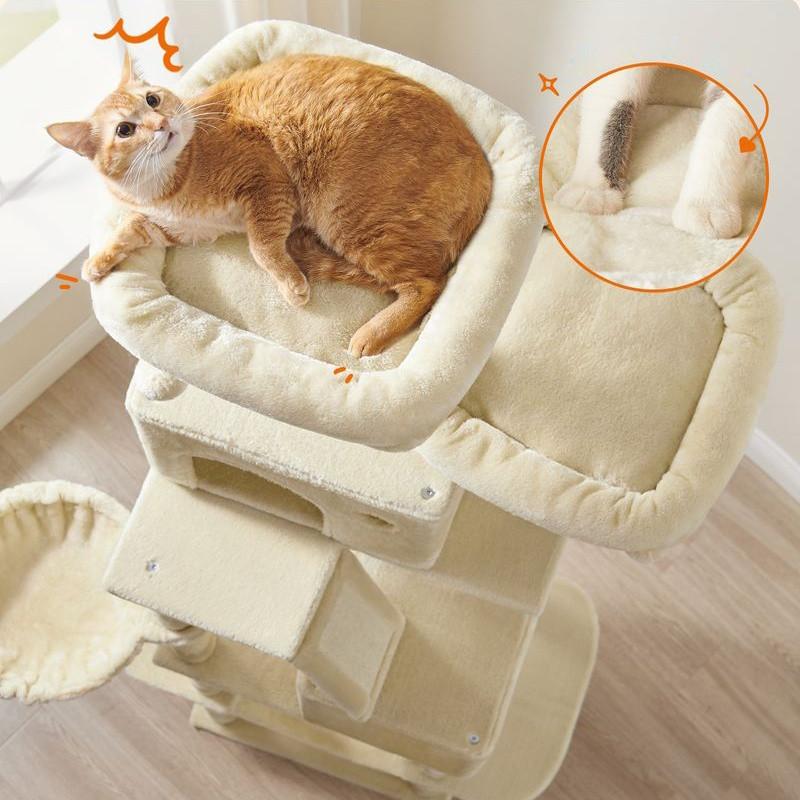 Northio Grande albero per gatti con tiragraffi, punti di vista e amaca  