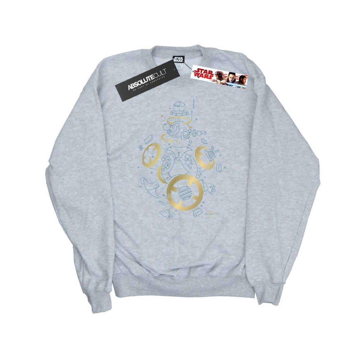 Image of The Last Jedi Bb8 Deconstructed Sweatshirt Damen Grau L