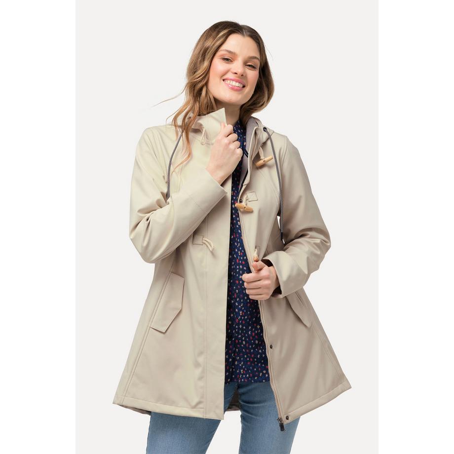 Ulla Popken HYPRAR Veste Softshell Déperlante avec Doublure Polaire et Capuche  