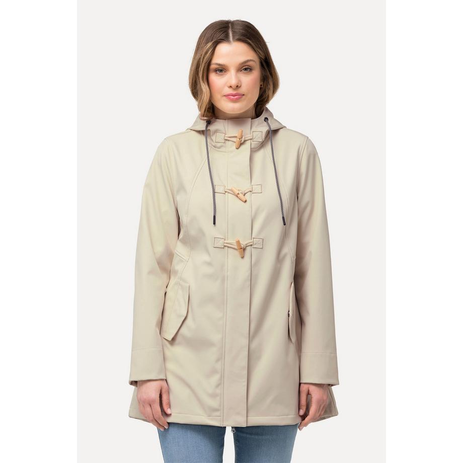 Ulla Popken HYPRAR Veste Softshell Déperlante avec Doublure Polaire et Capuche  