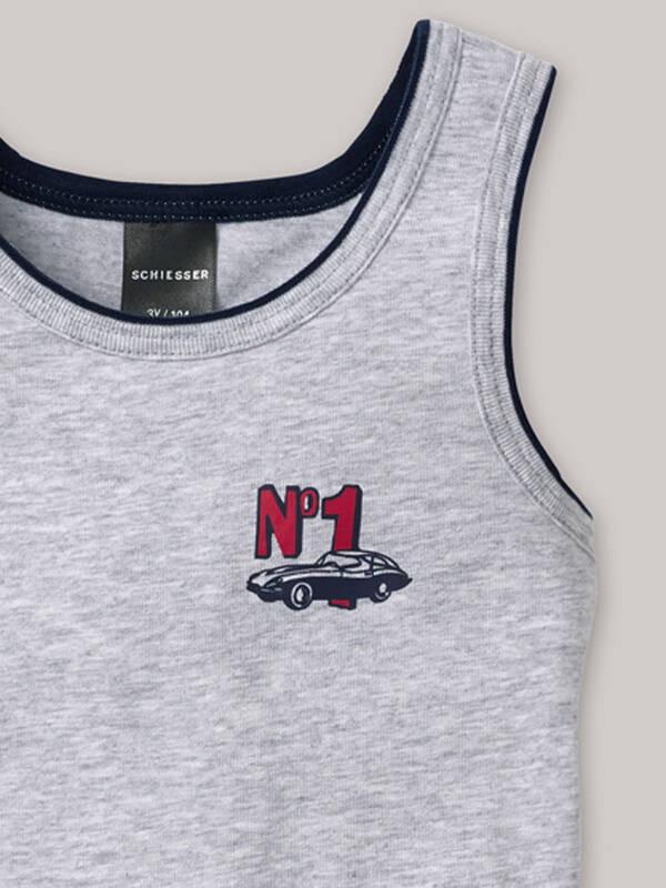Schiesser Knaben Tank Top Rennwagen Print  